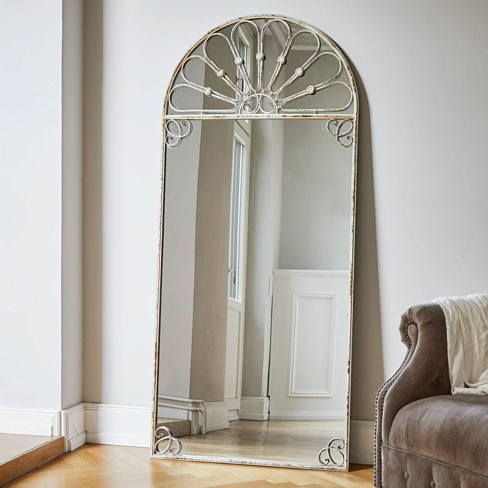 klasszikus allo tukor diszes vintage shabby chic provence feher antikolt regies nappali gardrob villa kastely nagymeretu.jpg